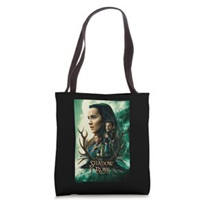 shadow and bone group shot antlers character poster tote bag