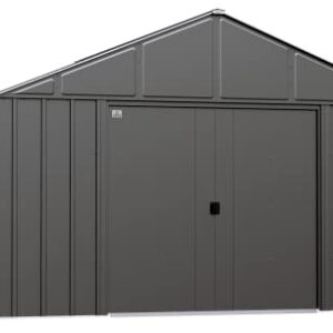 Arrow Sheds Classic 12' x 14' Outdoor Padlockable Steel Storage Shed Building, Charcoal