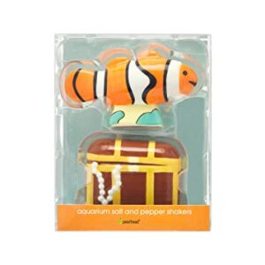 Pearhead Under the Sea Salt and Pepper Shaker Set, Fish And Treasure Chest Salt and Pepper Shaker Set, Home and Kitchen Décor, Unique Salt and Pepper Shaker Set