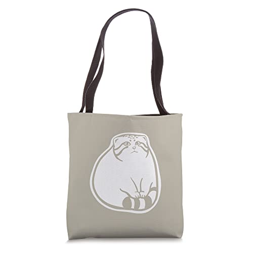 Pallas's cat paws on tail.Stylized art of a cute chonker Tote Bag