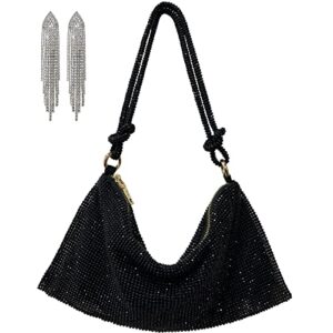 rumdin rhinestone purse chic rhinestone clutch bag black women’s evening handbags sparkly purse hobo bags for women