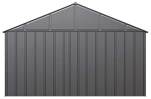 Arrow Sheds Classic 12' x 12' Outdoor Padlockable Steel Storage Shed Building, Charcoal