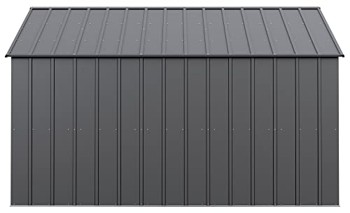 Arrow Sheds Classic 12' x 12' Outdoor Padlockable Steel Storage Shed Building, Charcoal