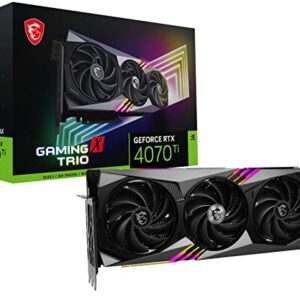 MSI Gaming GeForce RTX 4070 Ti 12GB GDRR6X 192-Bit HDMI/DP Nvlink Tri-Frozr 3 Ada Lovelace Architecture Graphics Card (RTX 4070 Ti Gaming X Trio 12G)