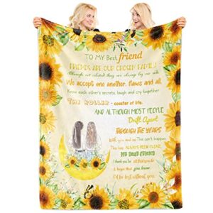 to my best friend blanket,cozy & soft throw blankets, best friend birthday gifts for women,friendship gifts for teen girls,besties, sister, birthday gift throw blanket 40x50in