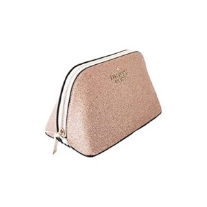 Kate Spade Joeley Tinsel Glitter Travel Dome Cosmetic Case, Rose Gold