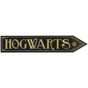 open road brands harry potter hogwarts arrow wood wall decor – fun hogwarts sign for kids’ bedroom, playroom or movie room