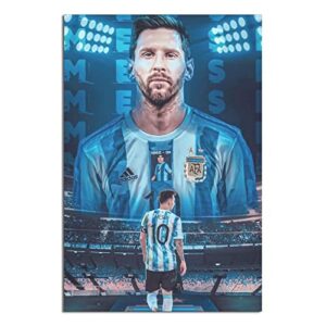 football sports super star lionel mess poster picture canvas wall art print modern home room decor 12x18inchs(30x45cm)