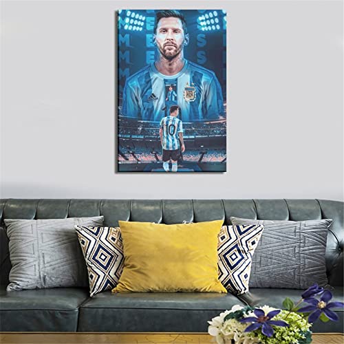 Football Sports Super Star Lionel Mess Poster Picture Canvas Wall Art Print Modern Home Room Decor 12x18inchs(30x45cm)