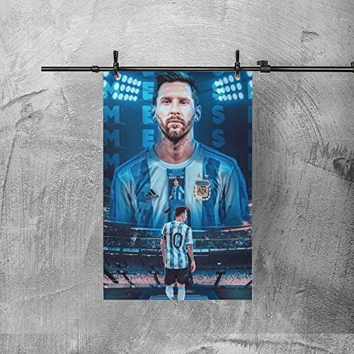 Football Sports Super Star Lionel Mess Poster Picture Canvas Wall Art Print Modern Home Room Decor 12x18inchs(30x45cm)