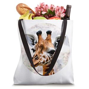 cute baby giraffe face for giraffes lovers Tote Bag