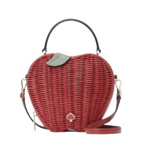 kate spade honeycrisp apple red wicker basket crossbody bag handbag novelty