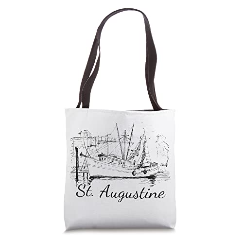 St. Augustine, Florida Classic Shrimp Boat Tote Bag