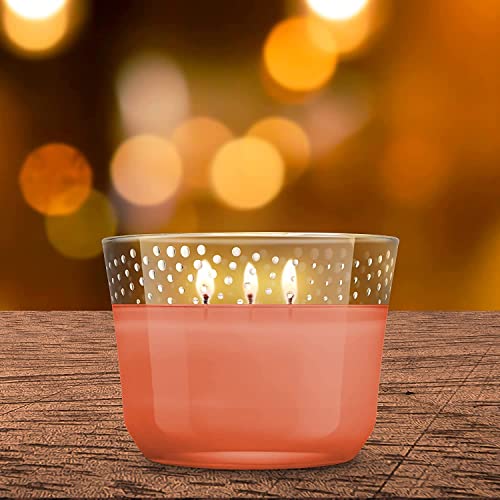 Glade Candle, Fragrance Candle Infused with Essential Oils, Air Freshener Candle, 3-Wick Candle (Pumpkin Spice Things Up)