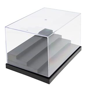 7Penn Acrylic Display Case for Figures - 4 Step Clear Display Box and Lid for Minifigure Crystal Ring Collections