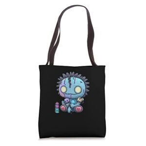 pastel goth voodoo doll kawaii gothic tote bag