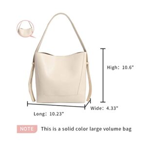 XMLiZhiGu Purse for Women Womens Handbag Top Handle Shoulder Bag Bucket Bag Satchel Purse Work Bag White HMCD-9064