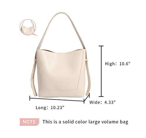 XMLiZhiGu Purse for Women Womens Handbag Top Handle Shoulder Bag Bucket Bag Satchel Purse Work Bag White HMCD-9064