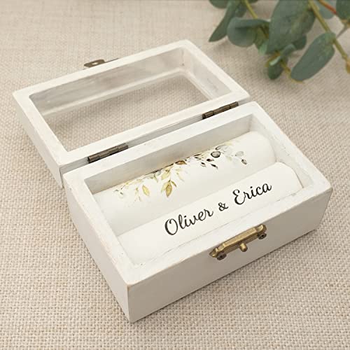 Personalised Wedding Ring Box,Wedding Ring Box,Custom Wedding Ceremony Ring Box, Engagement Ring box,Ring Box Wedding Ceremony,Ring Box for Wedding Ceremony