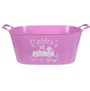 spring/easter plastic oval container great for easter baskets purple color easters on its way