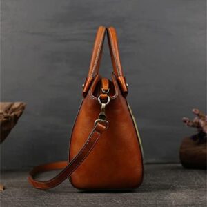 WYKDD Handbags Floral Tote Bags Ladies Shopping Messenger Bags Ladies Vintage Shoulder Bags (Color : E, Size : 24 (P)*24 (T)*14 (L) cm)