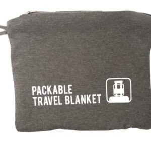 GForce Jersey Knit Travel Blanket| Packable| Fits Over Handle | Soft| Easy to Travel| Grey | Travel | Bag | Blanket |