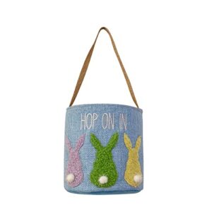 tiezhimi bow bucket easter storage non-woven basket decoration rabbit portable basket home textile storage zipped storage bags