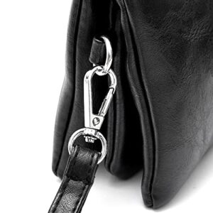 cuiab Vegan Leather Wristlet Clutch Small Handbag crossbody purse for women, Includes Adjustable Shoulder and Wrist Straps