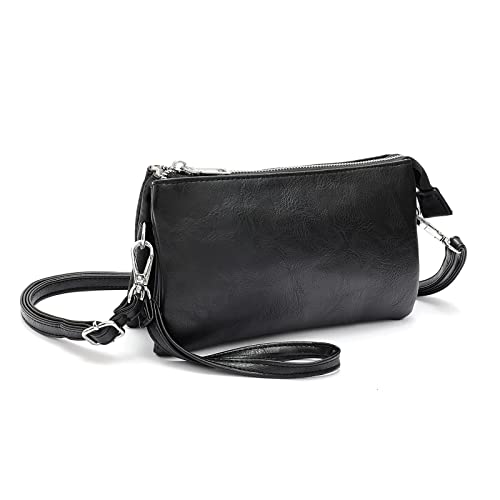 cuiab Vegan Leather Wristlet Clutch Small Handbag crossbody purse for women, Includes Adjustable Shoulder and Wrist Straps