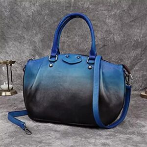 wykdd women’s vintage handbag large capacity ladies tote bag casual shoulder messenger bag (color : black, size