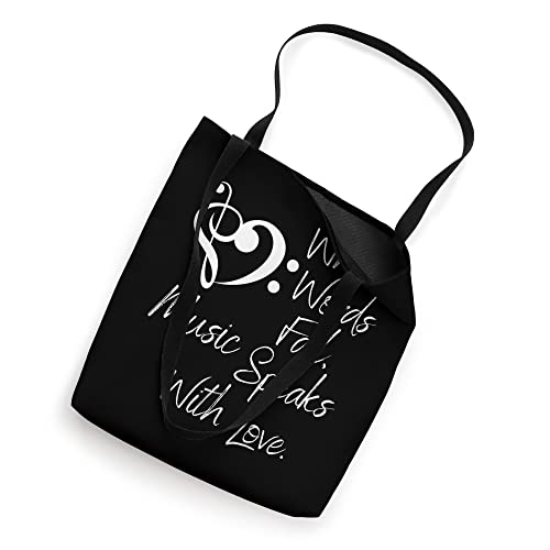 Feelings Are Music Heart Musical Notes Teen Girl Women Tote Bag