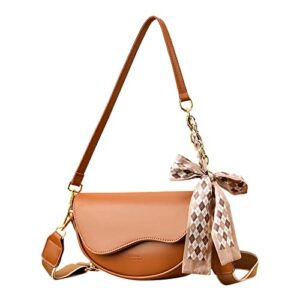 small crossbody handbags for women multipurpose soft shoulder bag lightweight retro tote bag purses for women shoulder bag (yellow, one size)
