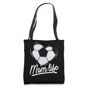 funny sport fan mom life soccer mom mommy mother’s day tote bag