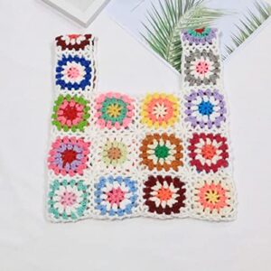 wykdd flower crochet wrist bags for women handbags women’s shoulder bags handmade hollow waistlets purses small tote (color : black, size : 1)