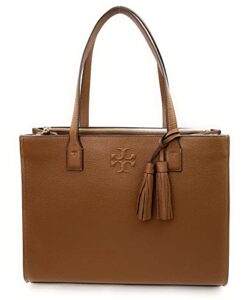 tory burch thea pebbled leather tote (moose)