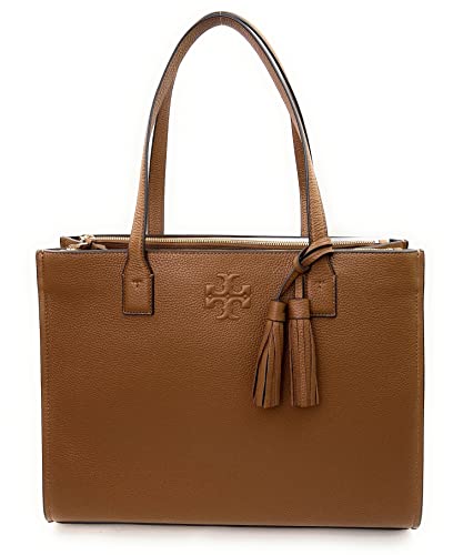 Tory Burch Thea Pebbled Leather Tote (Moose)