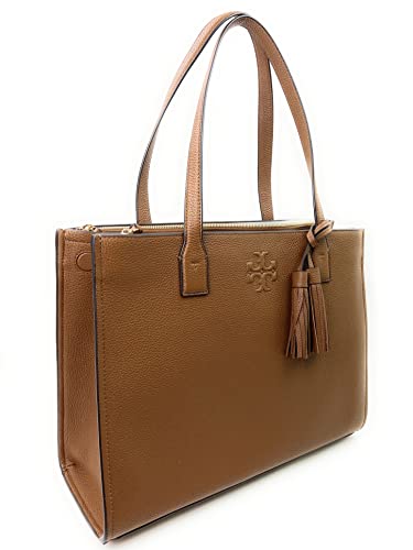 Tory Burch Thea Pebbled Leather Tote (Moose)