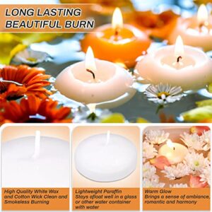 2 Inches White Floating Candles for Centerpieces, 30 Pack Smokeless & Dripless Floating Candles, Water Candles Floating for Vases, Centerpieces at Wedding, Party, Pool, Special Occasions