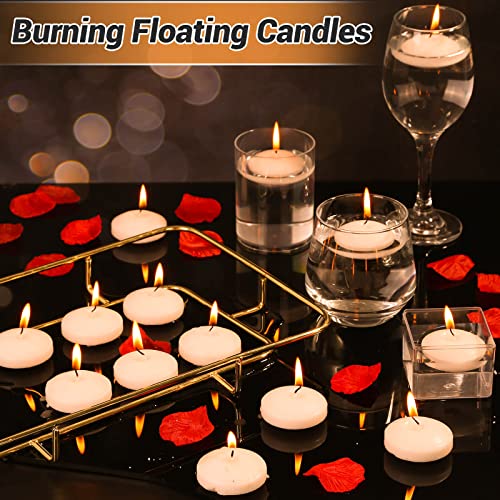 2 Inches White Floating Candles for Centerpieces, 30 Pack Smokeless & Dripless Floating Candles, Water Candles Floating for Vases, Centerpieces at Wedding, Party, Pool, Special Occasions