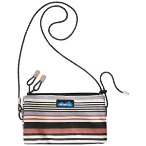 KAVU Dosewallips Double Zip Crossbody Rope Sling Purse - Springtime Stripe