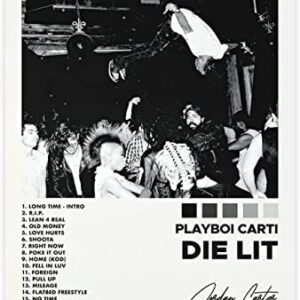 Playboi Poster Carti Music Poster Die Lit Album Poster Wall Sticker Rap Room Wall Decor Canvas Wall Art