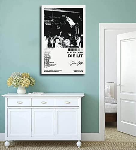 Playboi Poster Carti Music Poster Die Lit Album Poster Wall Sticker Rap Room Wall Decor Canvas Wall Art