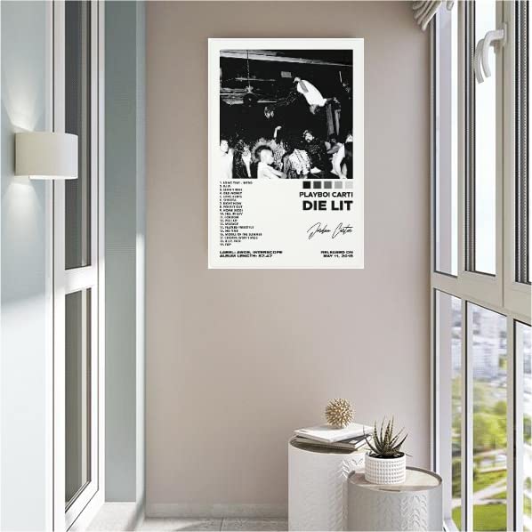 Playboi Poster Carti Music Poster Die Lit Album Poster Wall Sticker Rap Room Wall Decor Canvas Wall Art