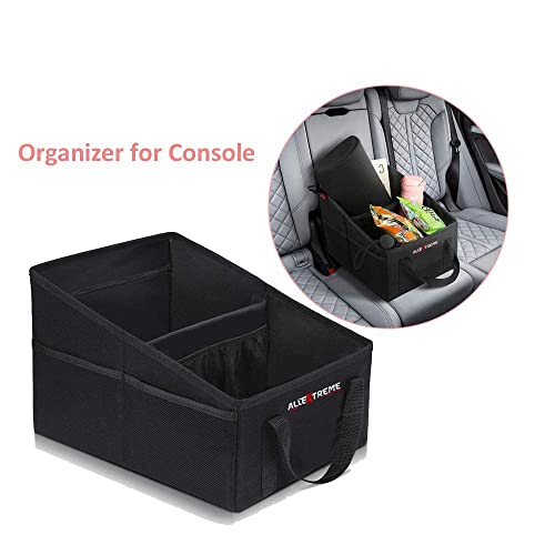 Trunk Organizer Backseat Large Anti-slip Multi-compartment Foldable Storage Utility Tool Space Saver Bag for Cars, SUVs & Trucks, Black (EX-IT-05)