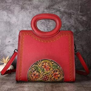 wykdd vintage embossed ladies handbag multifunctional large capacity tote bag casual ladies shoulder bag (color : c, size : 26(l)*23(h)*12(w) cm)