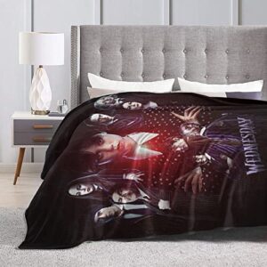 Wednesday Movie Ultra-Soft Micro Fleece Blanket 3D Fashion Print All Season Couch Sofa Warm Bed Throw Blanket Perfect for Kids Adults Family Birthday Gift 40"X30"