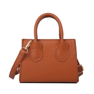 crossbody bags for women,fashion women leather mini shoulder messenger bag top-handle handbag tote phone holder female satchel small purse, light brown