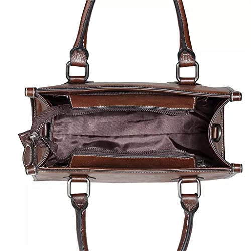 WYKDD Ladies Handbags Vintage Tote Bags Ladies Shopping Crossbody Bags (Color : Black, Size : 27cm*12cm*23cm)