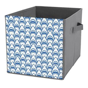 shark pattern collapsible storage bins basics folding fabric storage cubes organizer boxes with handles