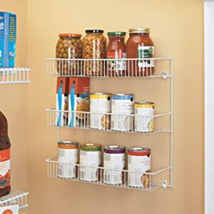 ClosetMaid 8279 24-Inch Wide Laundry Utility Hanger Shelf , White & 3-Tier Hanging Wall Mounted Metal Rack for Spices, Shelf Storage, Pantry Organization, Laundry, Kitchen, Bathroom, White, 8022